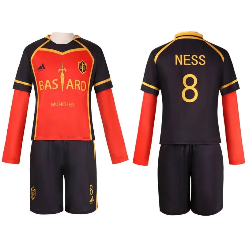 Adult Kids Blue Lock Jersey Michael Kaiser Yoichi Isagi Cosplay Costumes Sleeve Short Casual Sport T Shirt Halloween Suitsa;3,v'