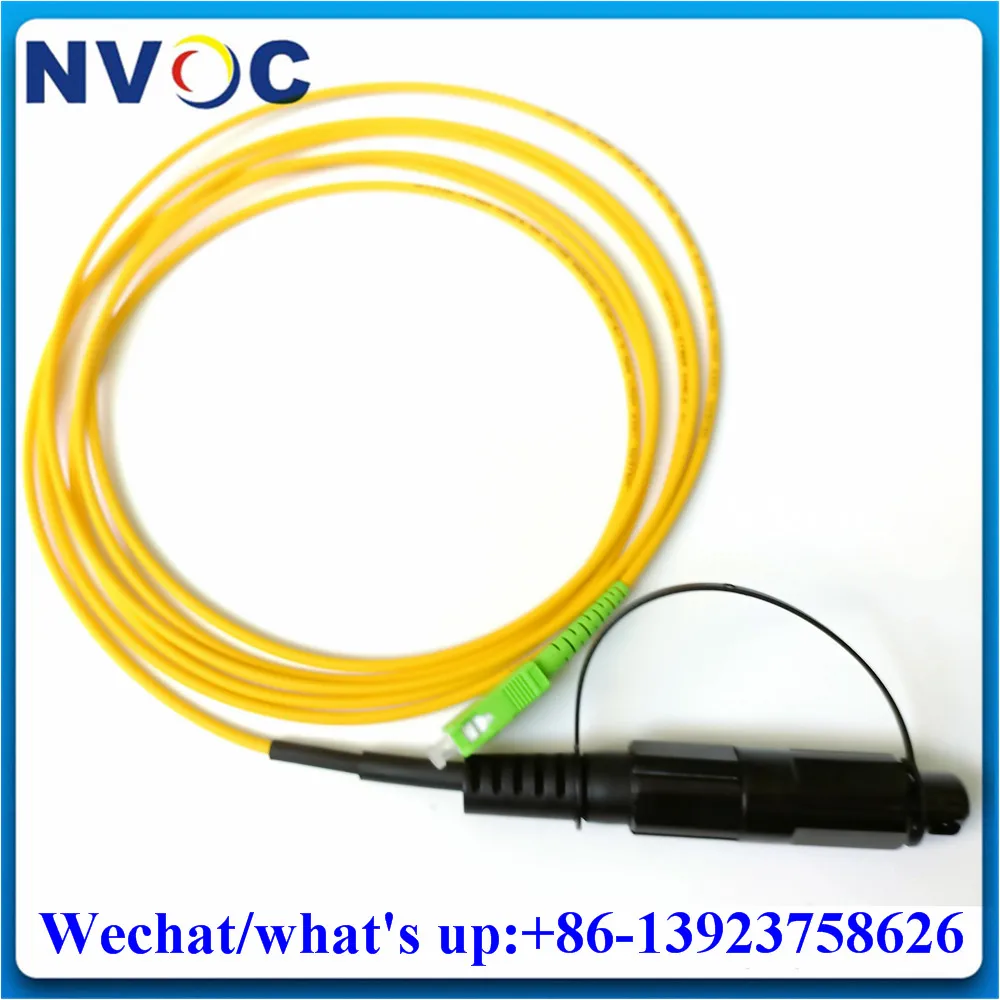 

5Pcs IP67 Waterproof Corning HUAWEI Mini SC/APC 1M 2M 3.0mm Yellow Cable to SC/APC OptiTap Jumper Optical Fiber Connector Cable