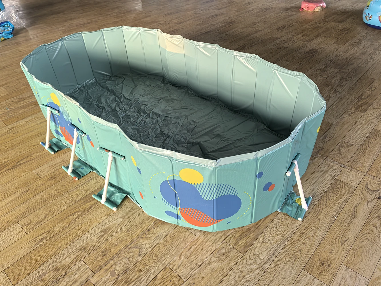 Piscina pieghevole addensata da 2,6 m Piscina per bambini pieghevole non gonfiabile all'aperto Gioco d'acqua estivo Piscina da bagno oversize