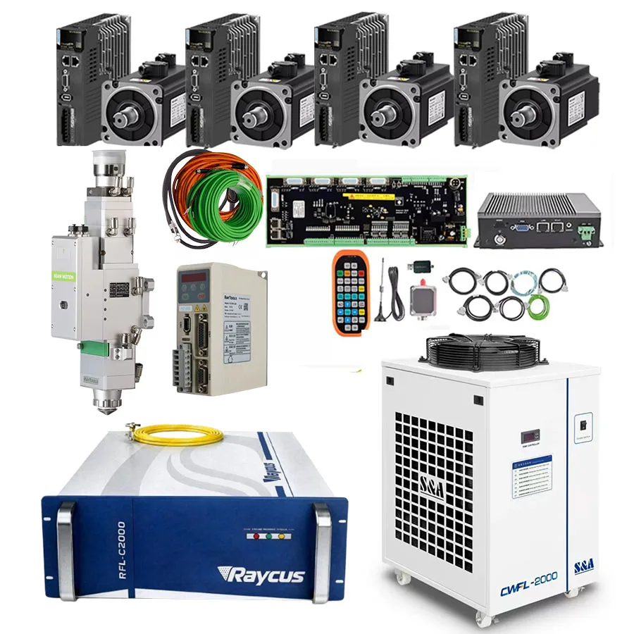 Raycus laser 1500W RFL-C020 2000W RFL-C025 3000W RFL-C3000S laser system XC3000S laser head BM110 Huichuan servo 750W 400W