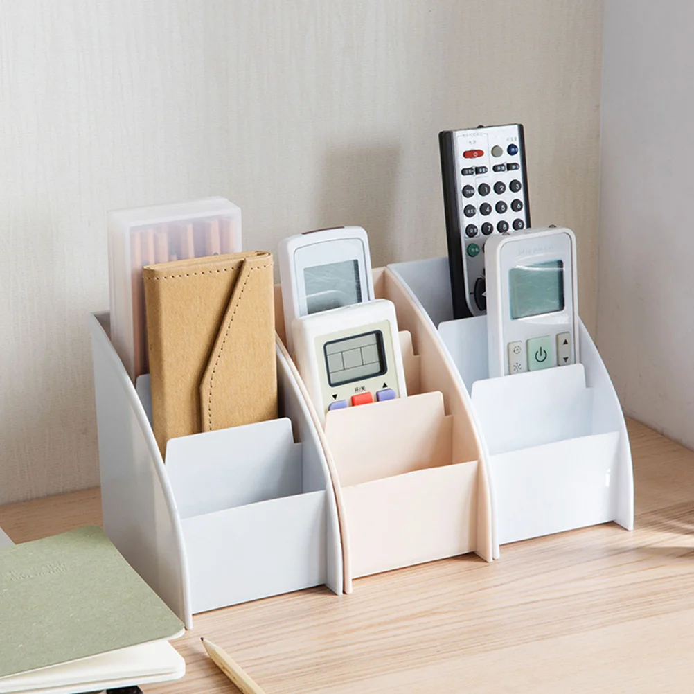 

Storage Box Plastic Desktop Organizer For Cosmetics Wires Medicine Mail Bills Stationery Bedroom Living Room Office White
