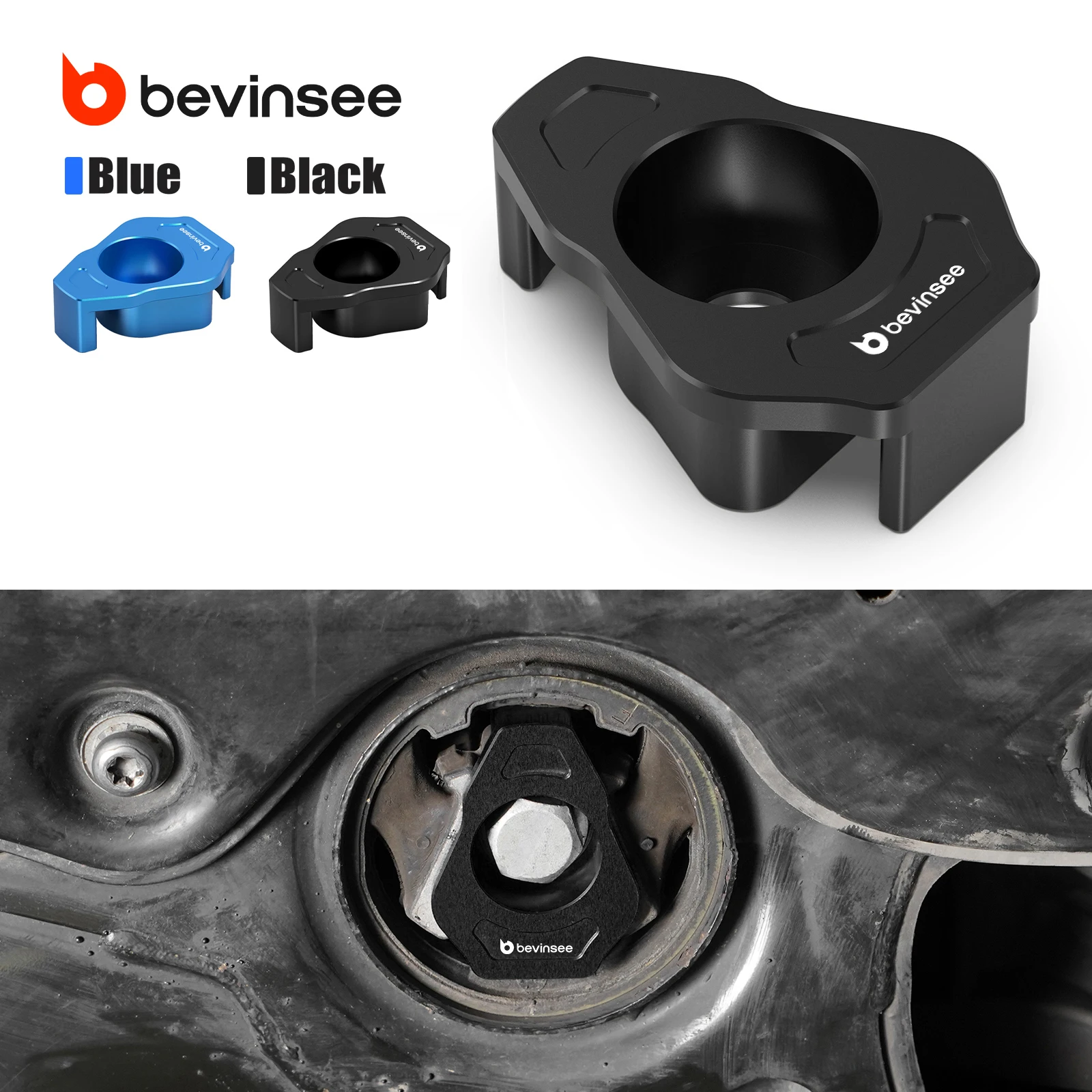 BEVINSEE Lower Engine Mount Insert MQB for VW for Golf 7/7.5/8 GTI R for Passat B8 for Audi A3 RS3 8V TT for SEAT for Skoda