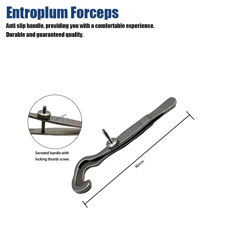 Entroplum-tang 13x10 mm vierkante punten Trachomentang Oogchirurgische instrumenten