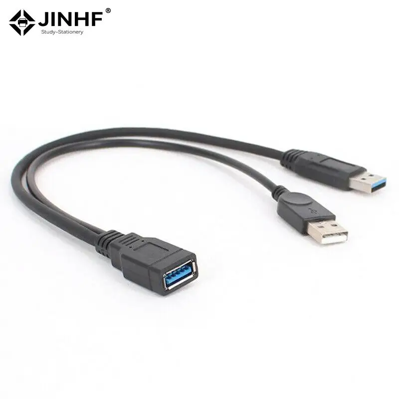 

USB 3.0 Cable Dual Power Charge Cables Y Adapter Male to Female Cord