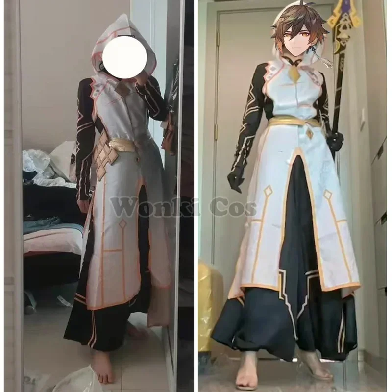 Genshin Morax Zhongli Cosplay Costume God Suit Wig Liyue Zhong Li Cosplay Full Set Genshin Impact Costumes MN11