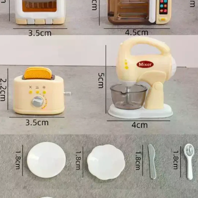 1 Set 1 12 Miniature Coffee Maker with Egg Beater Dollhouse Kitchen Appliance Toy for Kids Birthday Gift Pretend House Play
