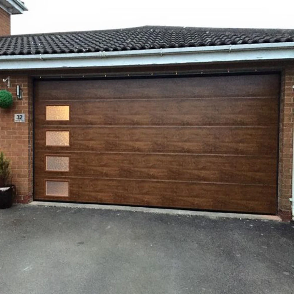 Sixinalu Garage Door Security Entrance Folding Entry House Building Doors Front Aluminum Profile Double Glazed Custom Home Decor