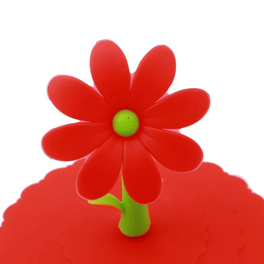 

10pcs Silicone Cup Lid Home Office Cute Sunflower Dustproof Coffee Cocoa Sealing Kitchen Bar Accessories Mug Covers