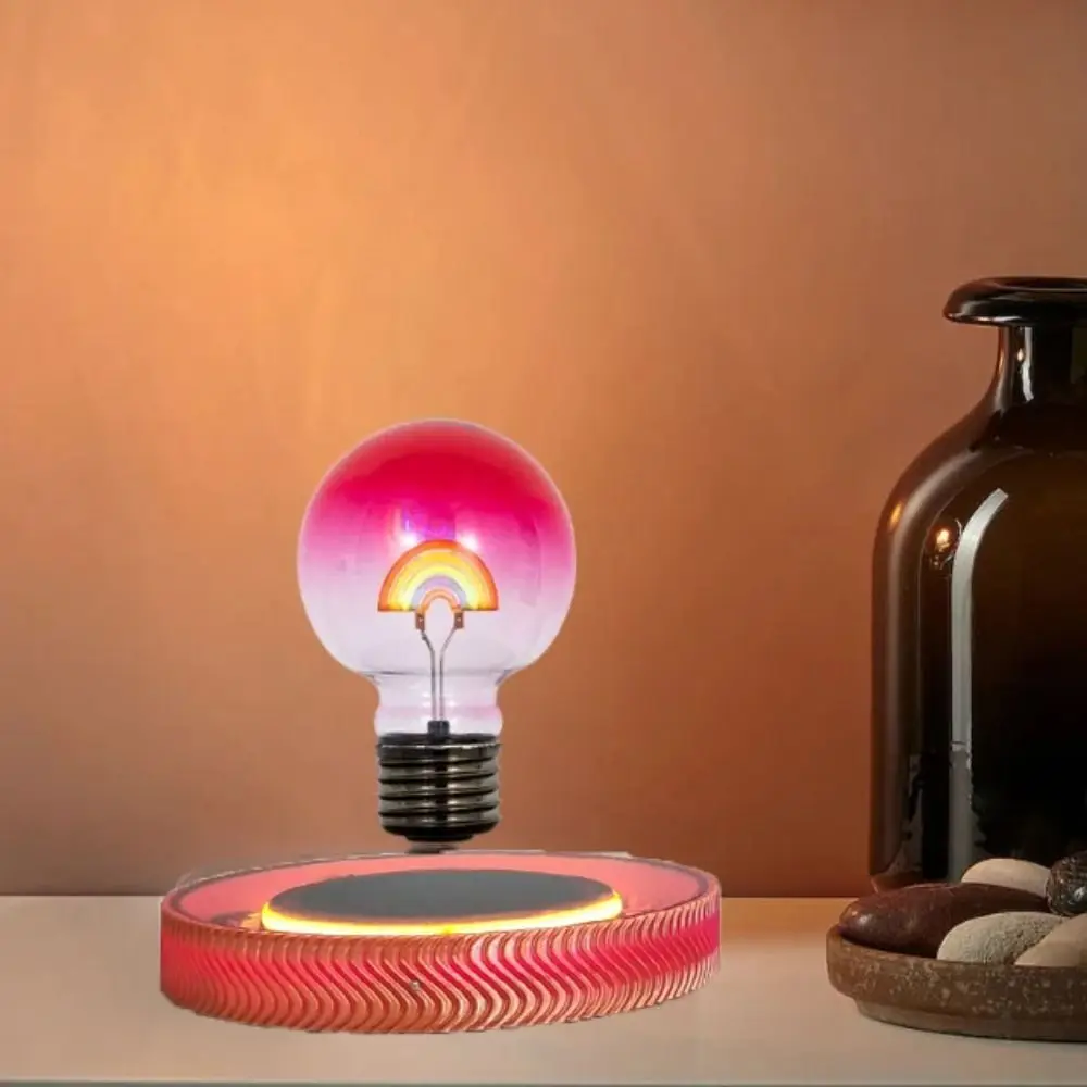 

Black Technology Magnetic Levitation Rainbow Light Bulb Glass Material Romantic Atmosphere Creative Atmosphere Night Light