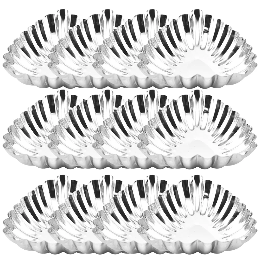 

20 Pcs Stainless Steel Egg Tart Mold Creative Molds Multifunction Multi-function Jelly Cupcake Baking Household Pudding DIY