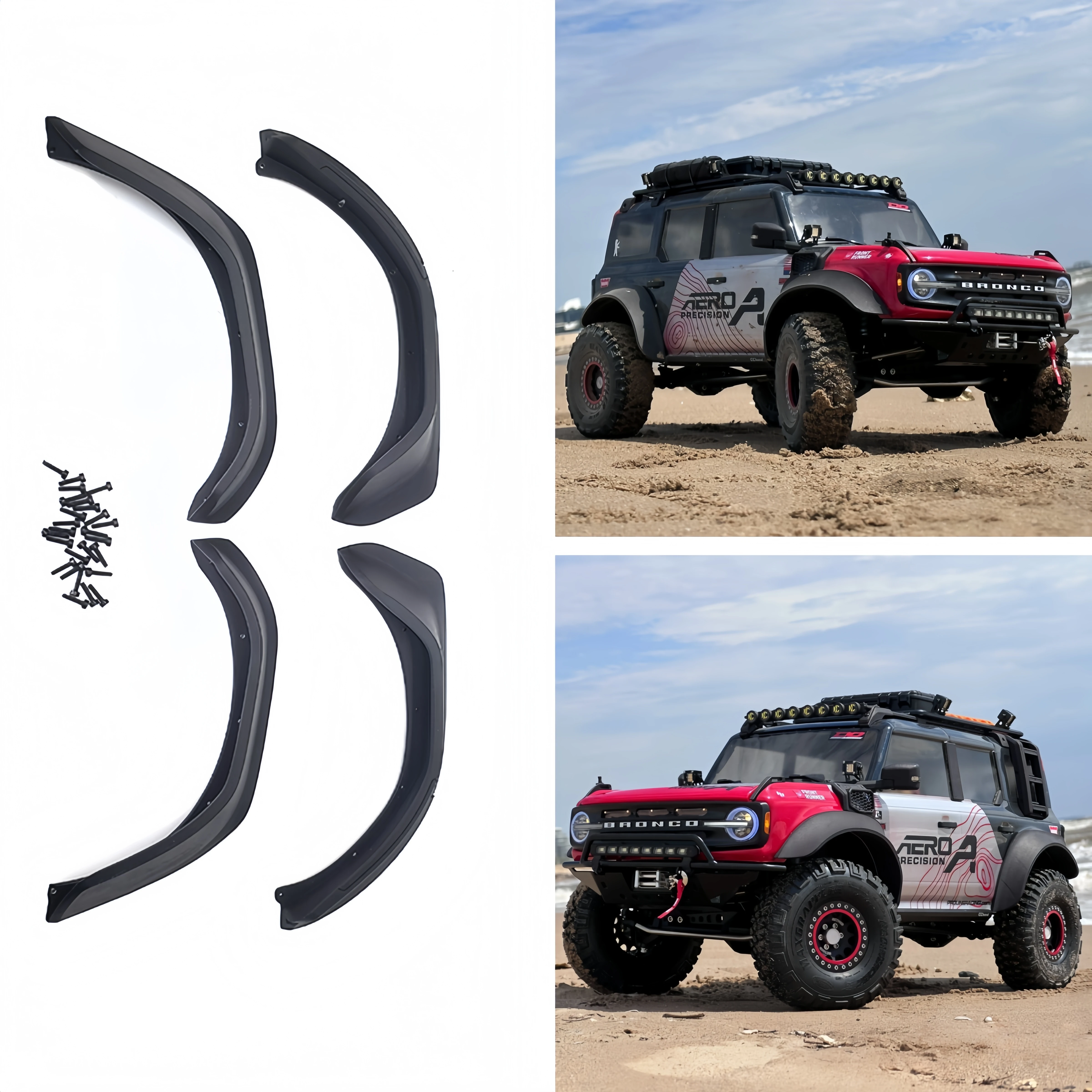 

For TRX4 Ford BRONCO Raptor Edition Wide Body Wheelbrow Conversion Kit