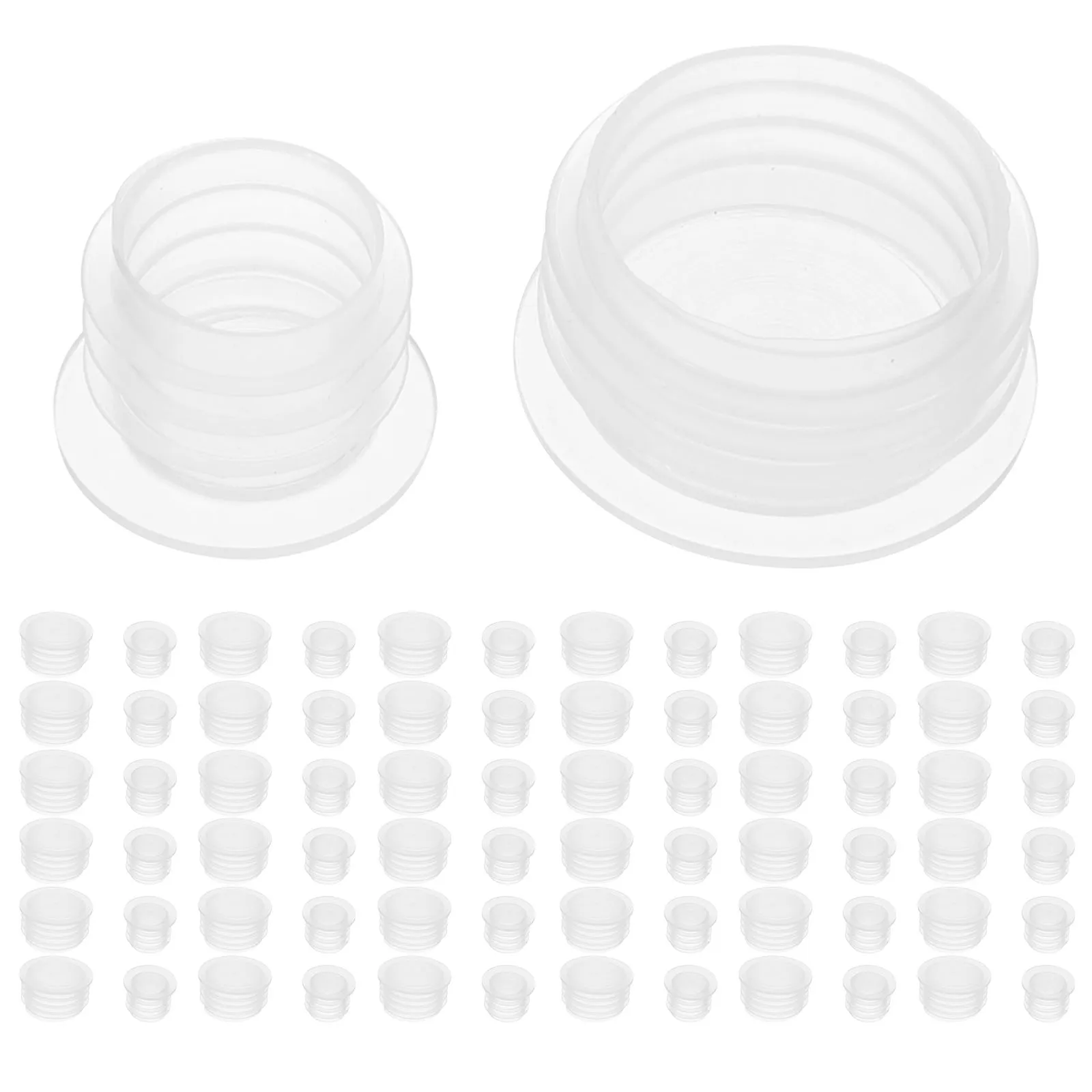 

200pcs Plastic Bottle Cap Lid Replacement White 3 10 16 Size Leak Proof Protective Caps for Crafts Storage
