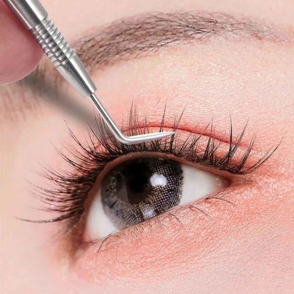 Anti-deslizamento cílios perm ferramentas de levantamento de aço inoxidável dupla face cílios ferramenta de separação ferramenta de maquiagem dos olhos varinha de cílios
