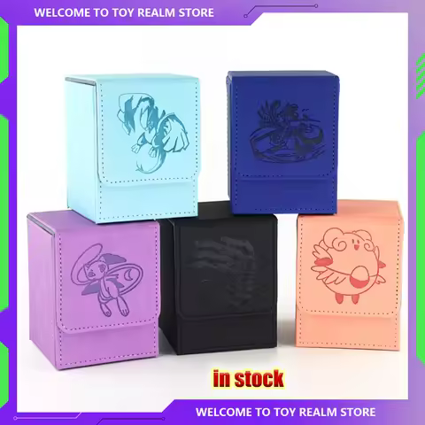 In Stock MUNTO Deck Box Storage Custom Leather Card Case Holder for PTCG WS Yugioh Compatible with Giratina Charizard Mew Cards