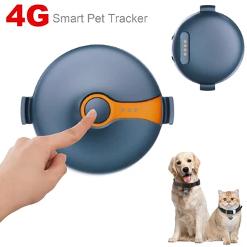 Smart 4G Mini GPS Tracker for Dogs Pet Waterproof Remote Control Location Anti-lost Cat Accessories Real-time Tracker for Pets