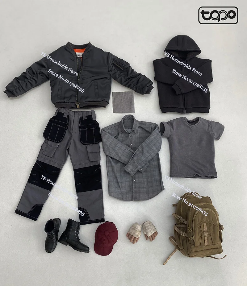In Voorraad TOPO STUDIO TP019 1/6 Man Soldaat Wanderer Fietsen Kleding Rugzak Set Accessoire Voor 12 "Man Beeldje Diy decoratie