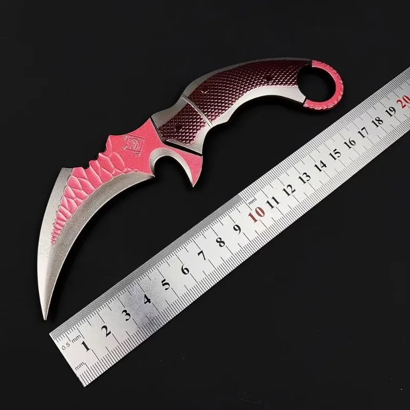 18CM Delta Force  Red Owl Claw Knife Metal Replica Model  Alloy  Pendant Necklace Accessory for Men Tactical Cosplay Gift Toys