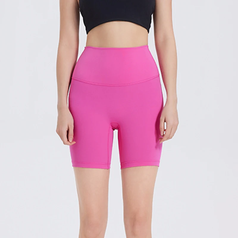 Pantaloncini sportivi da donna Pantaloncini da yoga a vita alta Slim Fit Butt Lift Gym Running Pantaloncini in nylon ad alta elasticità