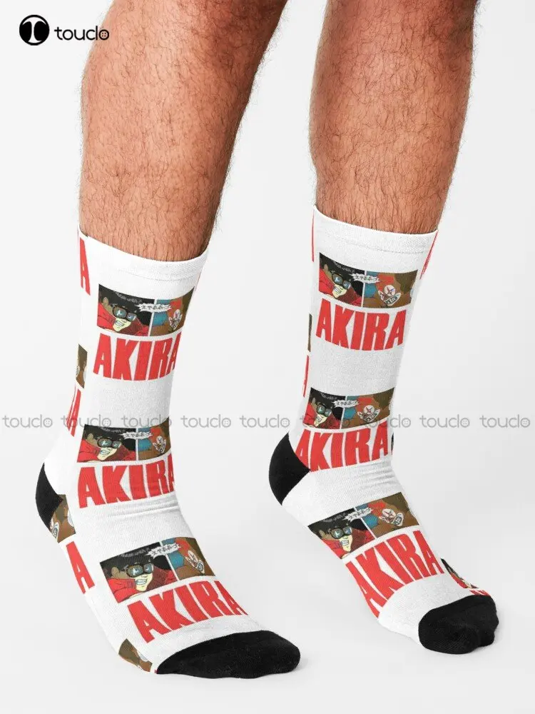 Akira Clown Joker Socks Red White And Blue Socks Personalized Custom Unisex Adult Teen Youth Socks 360° Digital Print Streetwear