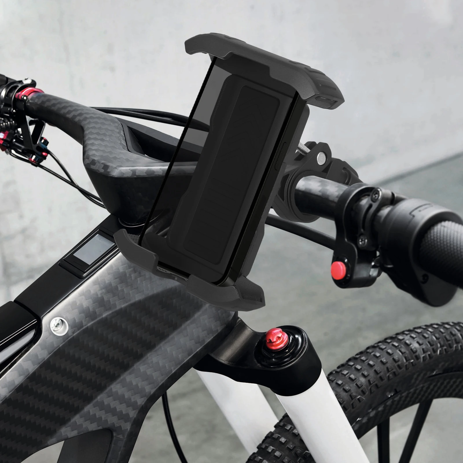 

Shockproof Stand Bike Handlebar Mount Elastic Material 360 Degree Rotation Various Models Stable Corner Fixation Smooth Riding