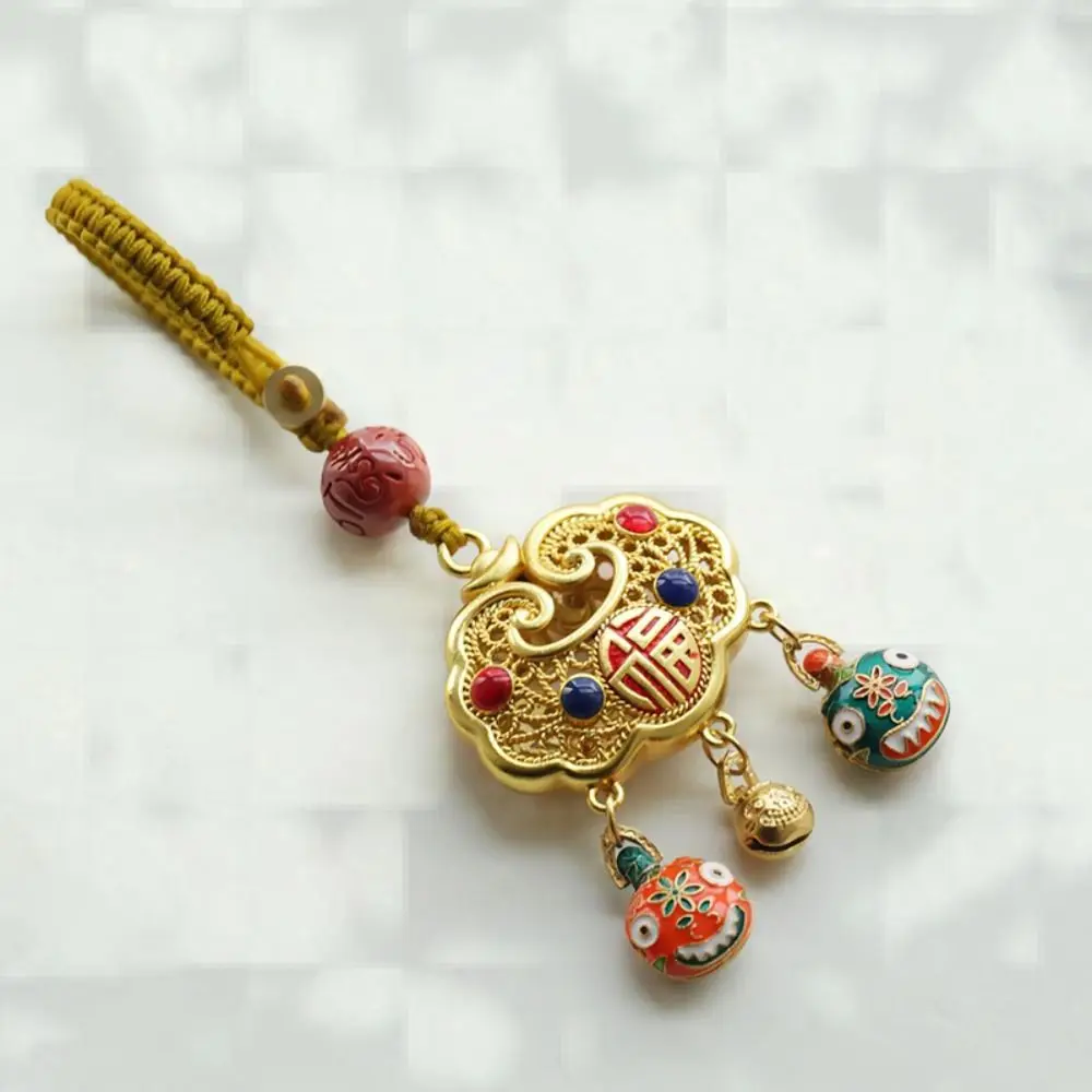 

Small Pendant Car Keys Charms Car Key Charms Mobile Phone Chain Ping‘an Lock Keychain Bag Pendant Chinese Style Key Chain Strap