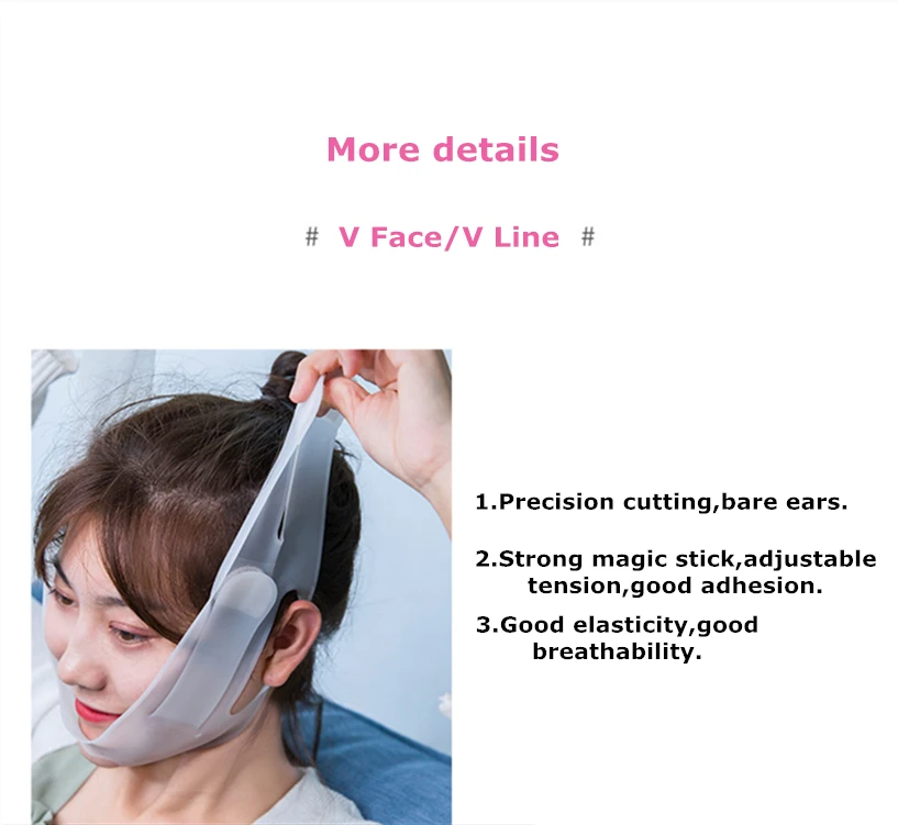 New Nano Silicone V Face Bandage Lifting Chin V Line Shape Elastic Bandage Facial Lift UP Slimmer Cheek Neck Face Care Tool Belt