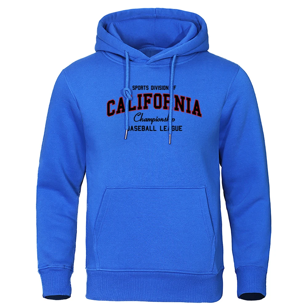 Sports Division California Ship Baseball League Hoodies Mens Personality Fashion Hoody Hip Hop Fleece Streetwear Loose Hoody