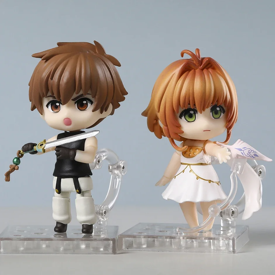 CLAMP Tsubasa Reservoir ChronicleSakura 2152 Syaoran 2153 Q Face Doll PVC Movable Figurine with Accessories