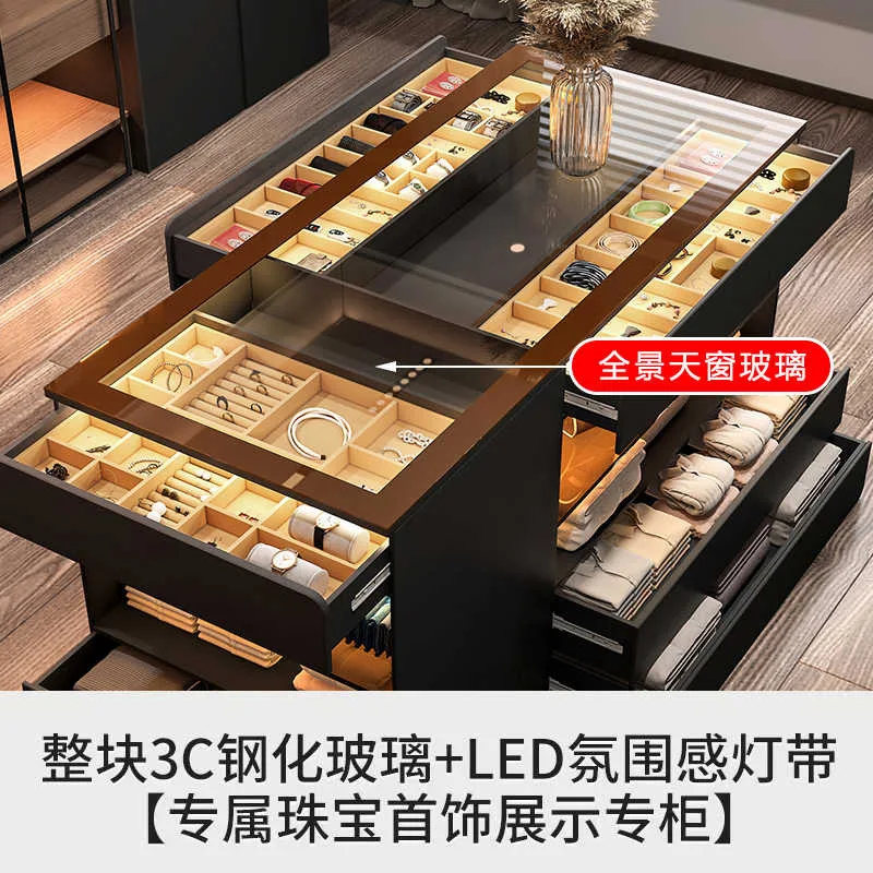 

Solid wood chest, living room display cabinet, , Nakajidai household jewelry storage cabinet, light luxury high-end sto
