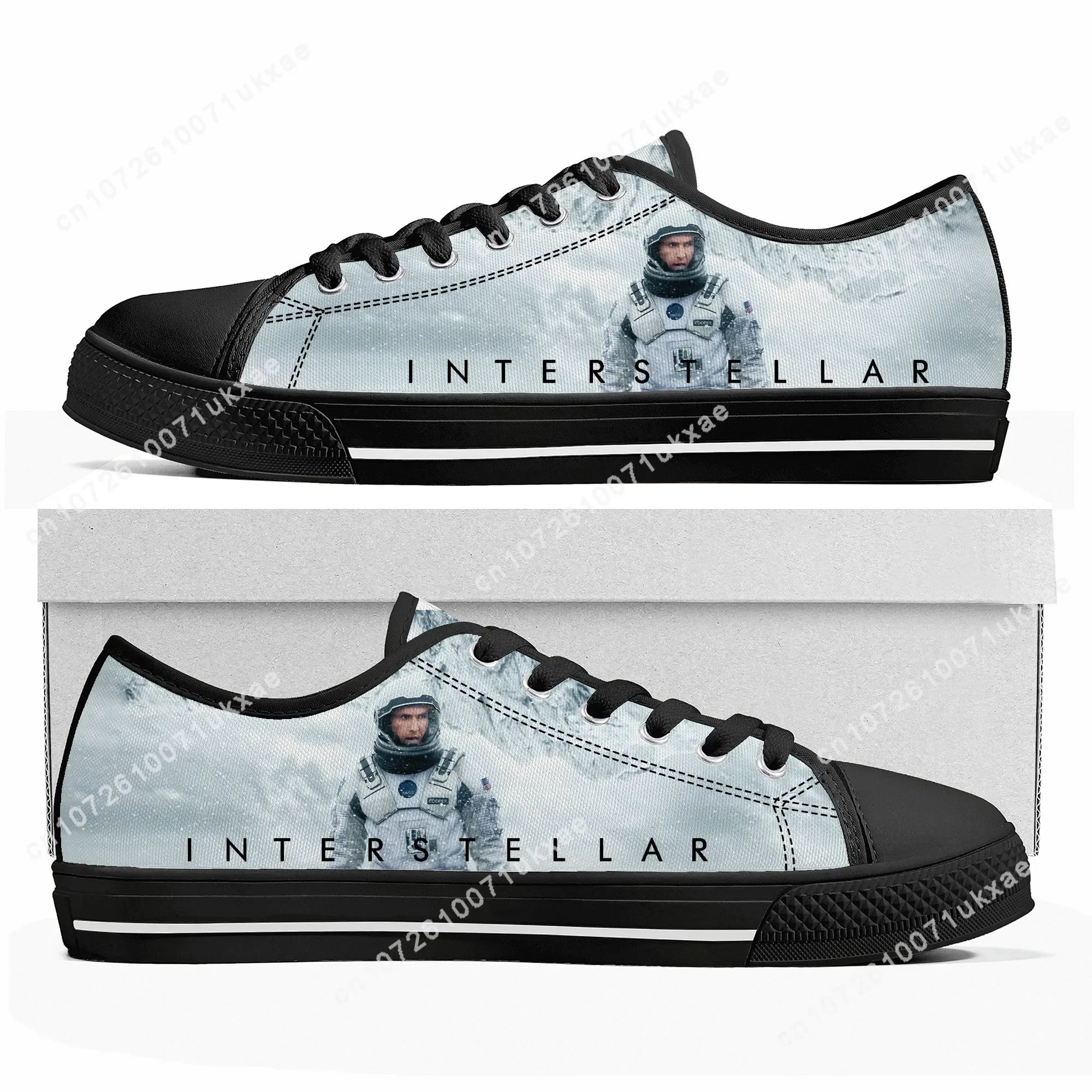 Interstellar Science Fiction Film wormhole Low Top Sneakers Mens Womens Teenager Canvas Sneaker Casual Shoes Customize Shoe