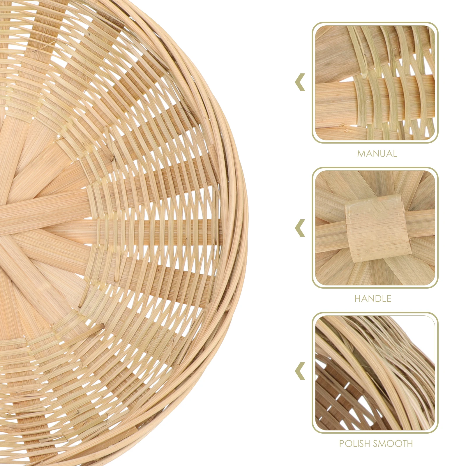 

2Pcs Premium Round Bamboo Storage Basket With Lid 15Cm Diameter Home Decor Egg Organizer Multipurpose Container