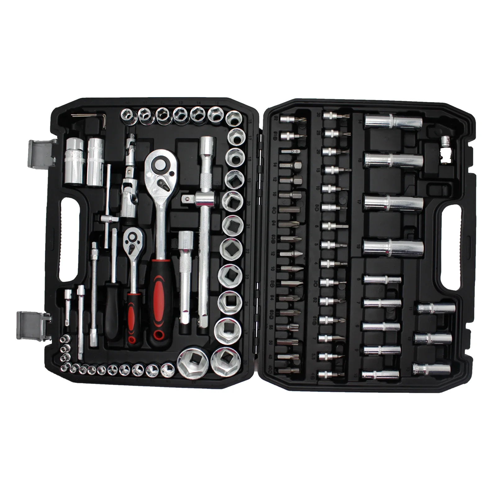94 Pcs 1/2 1/4 Ratchet Handle Combination Socket Repairing Tool Set Auto Repair Tools Vde