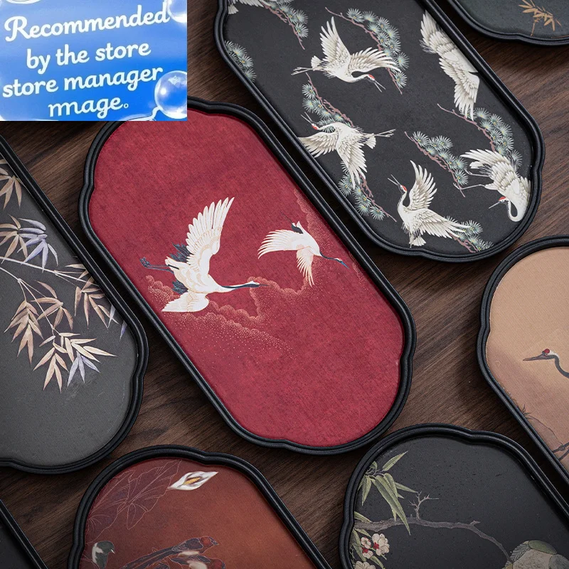 

Tea Tray Dry Small Absorbent Tea Table Household 2024 New Pot Bearing Guochao Tea Ceremony Serving Tray