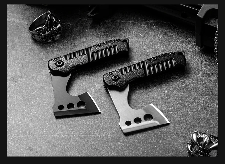 

2025 New Outdoor Multifunctional Folding Mini Hand Axe Key Pendant Convenient Camping Hiking Open Box Quick Knife Self Defense
