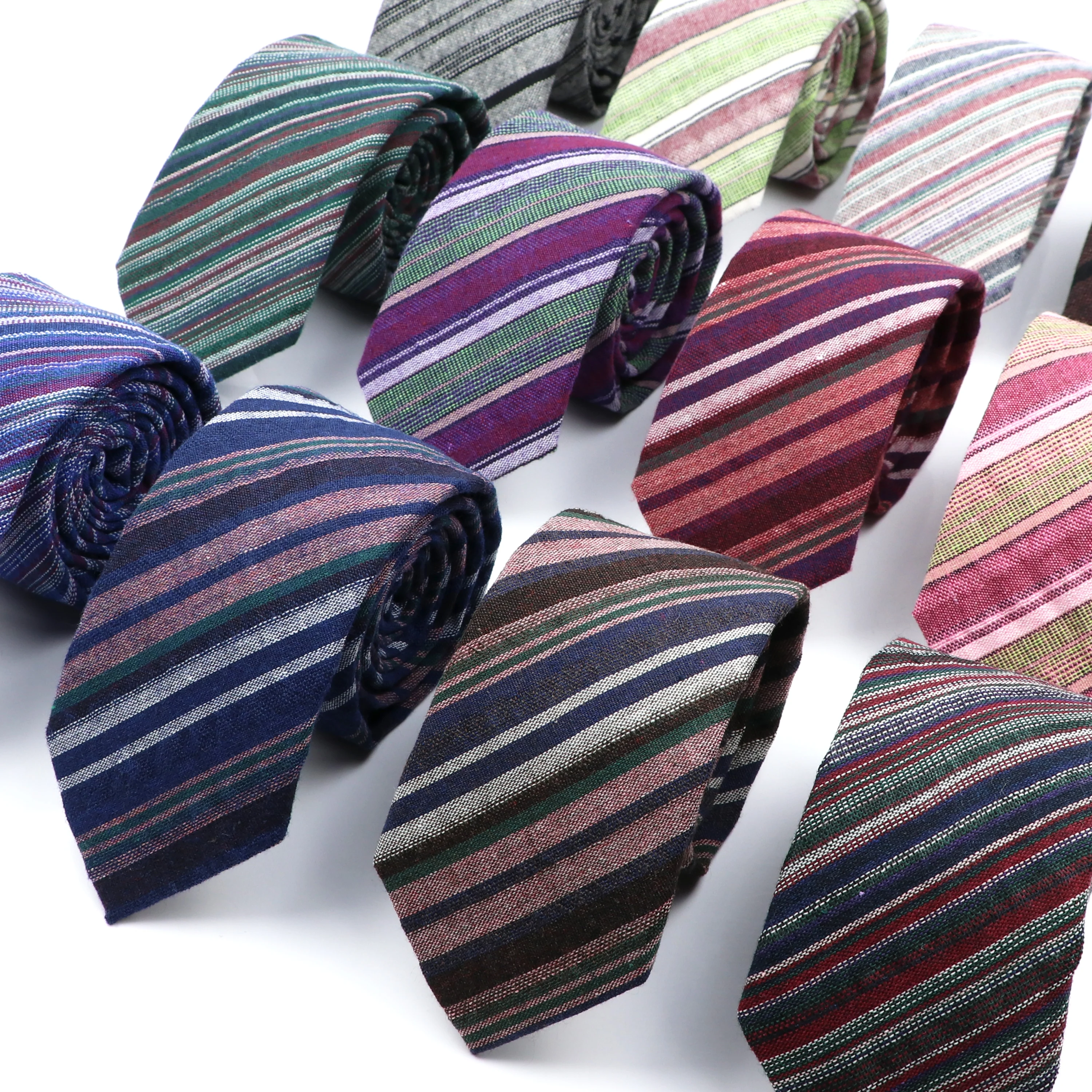 

Классические хлопковые полосатые галстуки для мужчин и женщин, узкие красные, синие, черные, повседневные, 6 см, тонкий галстук, аксессуары Gravatas, подарок