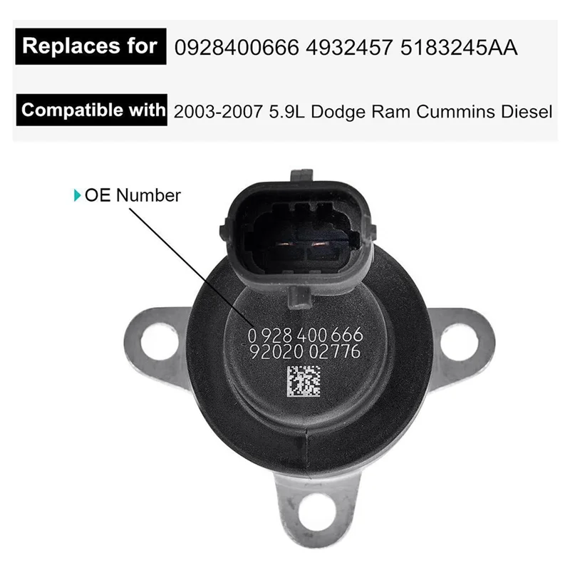 

Exquisite-Fuel Metering Valve Solenoid Valve FCA 5.9L MPROP For Dodge Cummins Ram 2500 3500 Diesel 5.9L Fuel Injection Pressure
