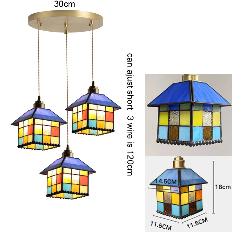 Retro Tiffany kroonluchter plafondlampen woonkamer hanglamp decoratie eetkamer slaapkamer keuken loft hanglamp