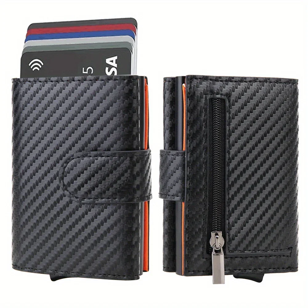 Rfid Credit Card Holder Wallets Men Black Magic Trifold Leather Slim Mini Wallet Small Money Bag Male Purses Carteira Masculina