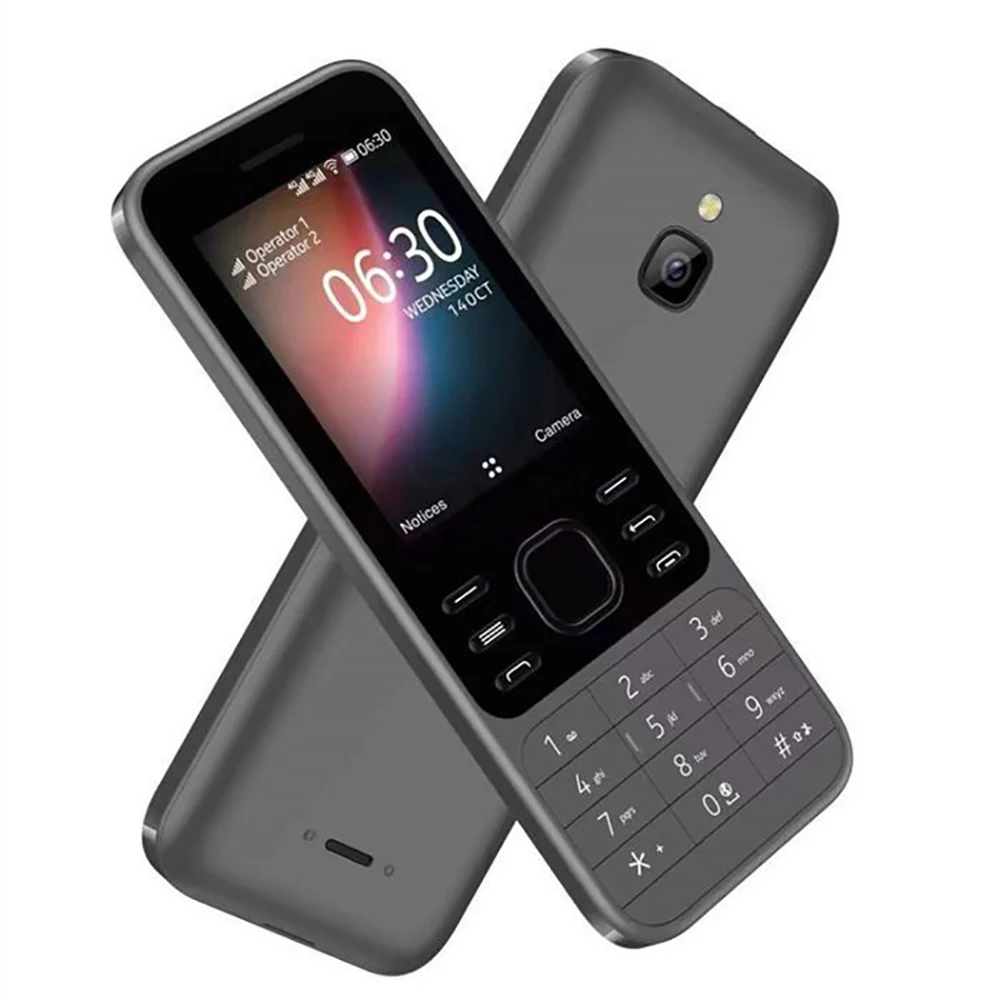 Nokia 6300 2020 4G Telefone de Backup 1500mAh 2SIM Tela de 2.4 polegadas WiFi Hotspot Rádio FM Compartilhado Bluetooth 3.5mm Telefone Nokia para Idosos Desbloqueado