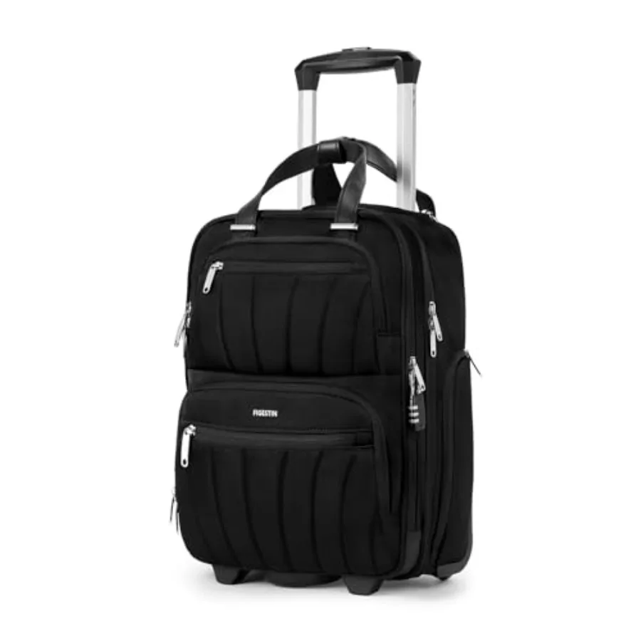 

Underseat Carry On Luggage with Wheels, 16-inch Softside Rolling Under Seat Luggage, Lightweight Overnight Carry On Suitcase fo