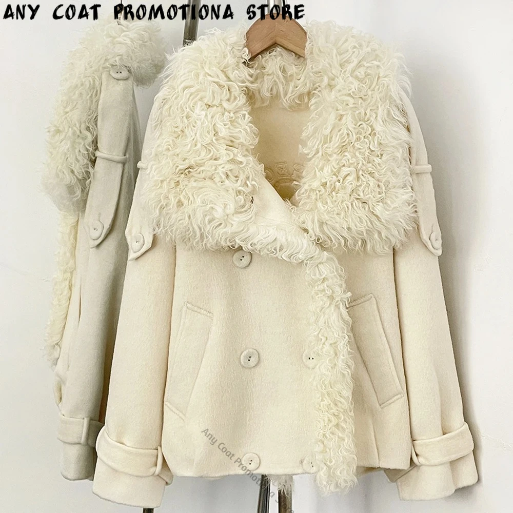 Women's Wool Coat with Belt Relaxed Loose Fit Elegant Old Money Style New Arrival Sophisticated Warm Winter Outerwear for Daily