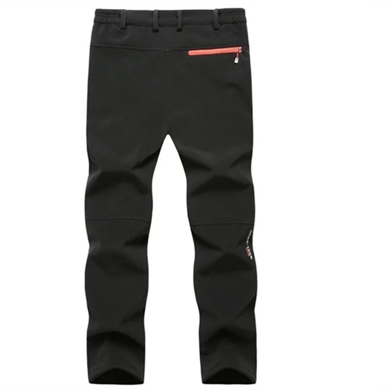 Men\'s Outdoor Waterproof Hiking Trousers Camping Climbing Fishing Skiing Trekking Softshell Fleece Warm Pants 3 Colors