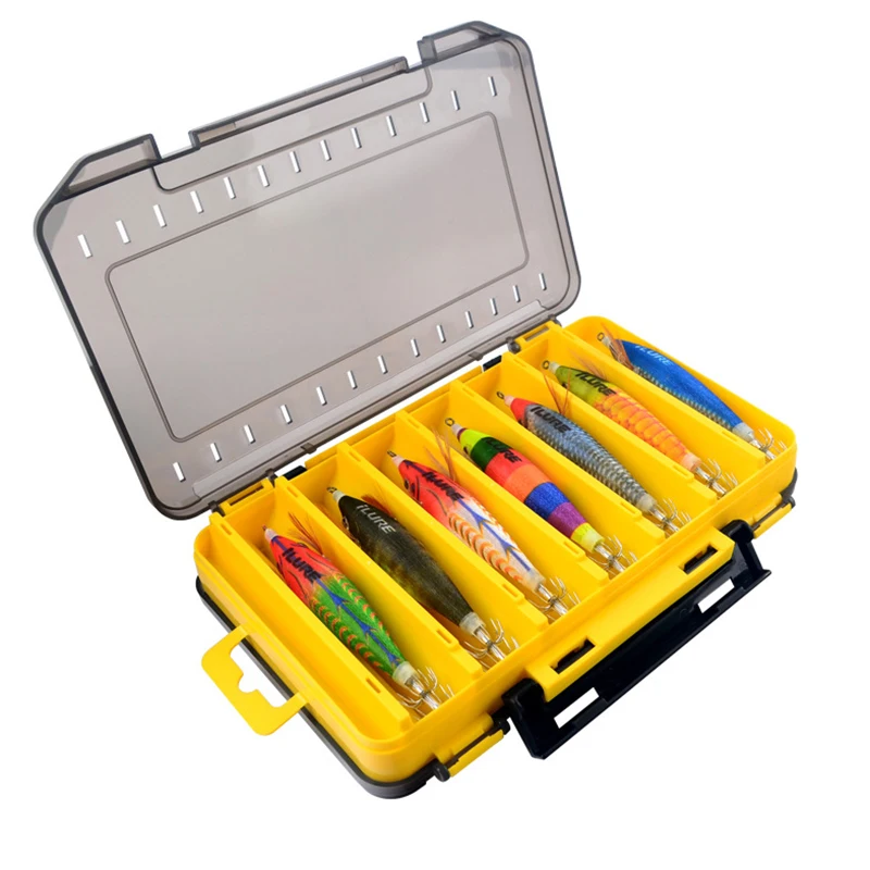 Sided FishingTackle Box 14 Cells Bait Lure Hook Storage Box Fishing Tool Accessories Storage Box Carp For Fishing Wobblers image 5