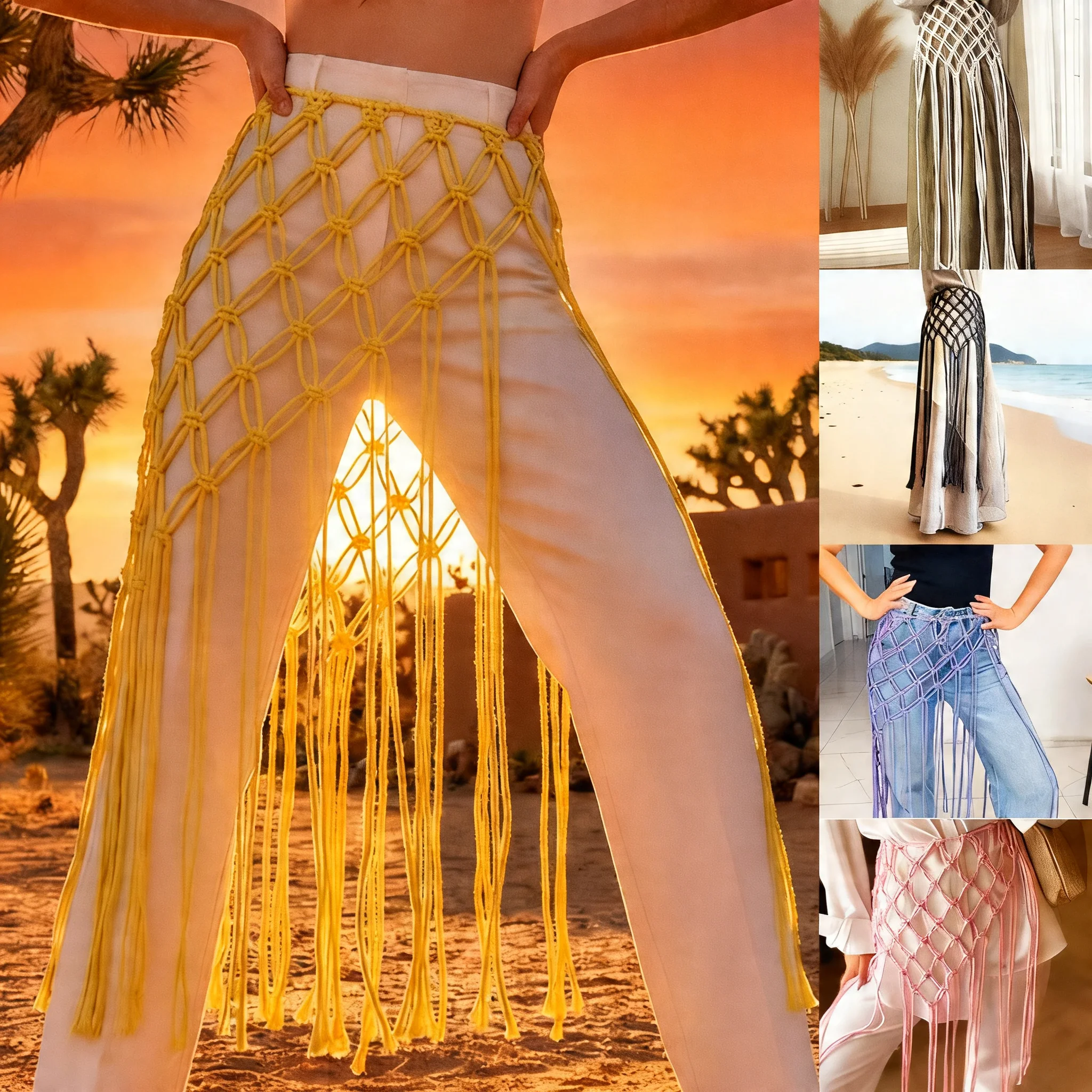 Cintura con Nappe e Frange in - Ethnic Fashion Designers recensione e prezzo