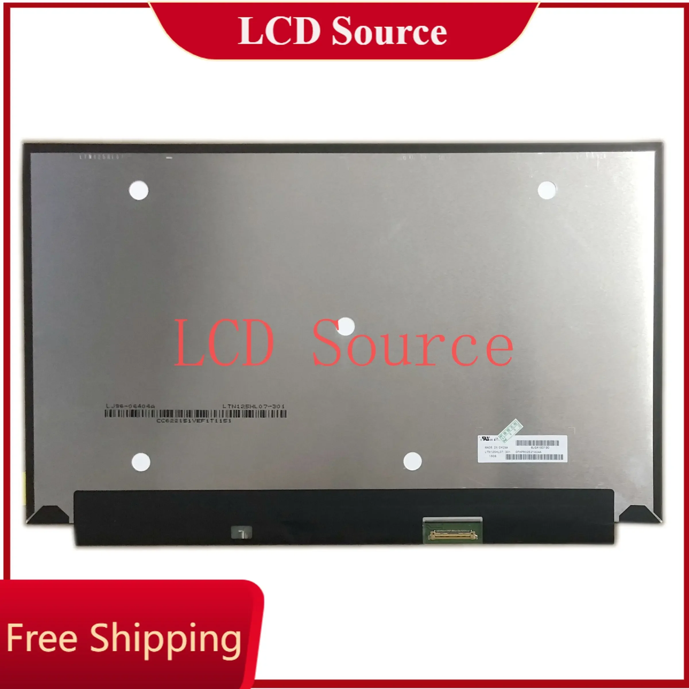 LTN125HL07-301 LTN125HL07 301 12.5 Inch IPS 30pins EDP 1920*1080 LCD Screen