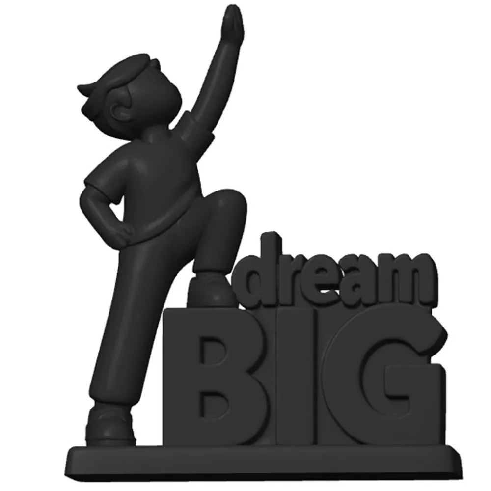 3D Printed Inspirational Ornaments Figurine Big Dream Inspirational Quote Decoration Creative Number Encouragement Statue