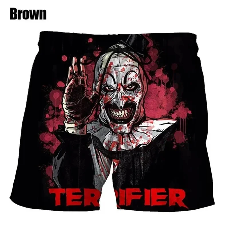 3D Printed Horror Movie Terrifier 2 Shorts Men Gothic Board Shorts Swimsuit Homme Bermudas Surf Swim Trunks Cool Kids Ice Shorts