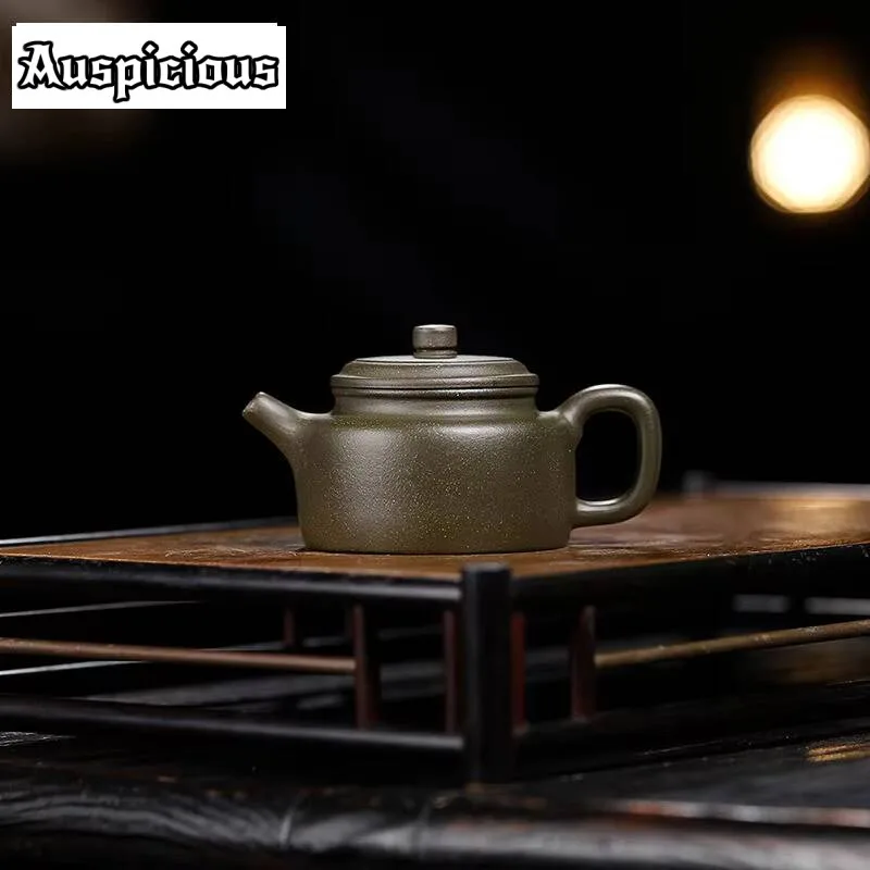 

Vintage Yixing Purple Clay Teapots Handmade Dezhong Pot Raw Ore Green Mud Kettle Small Capacity Zisha Tea Set Teaware Customized