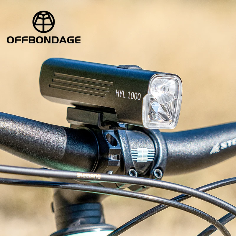 OFFBONDAGE Bicycle Light 1000LM Type-c Charging Bike Light Front Lamp Rechargeable Cycling Headlight Aluminum Waterproof YHL1000