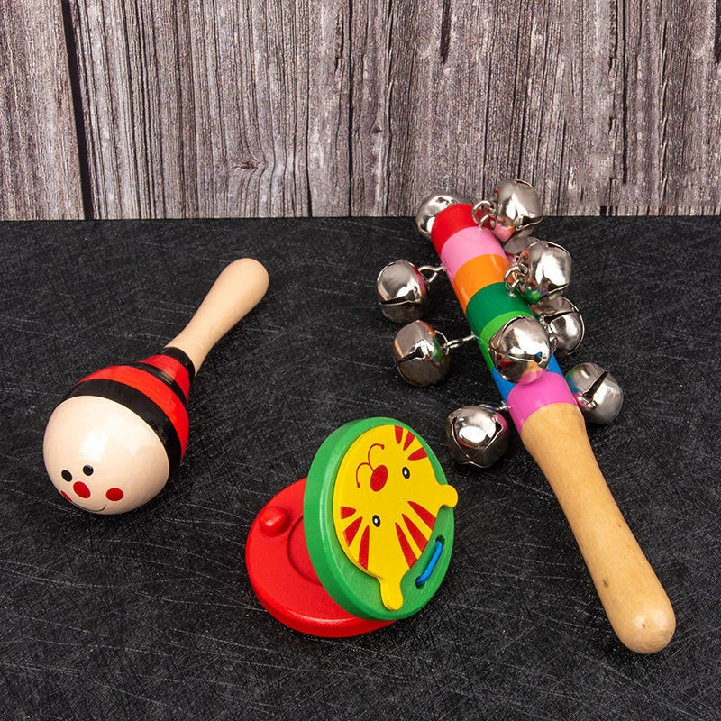 9 em 1 brinquedos montessori de madeira chocalho sino tambor coluna conjunto instrumentos musicais sensorial brinquedo do bebê precoce educação da criança